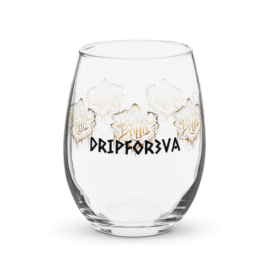Boho x DRIPFOR3VA Stemless wine glass