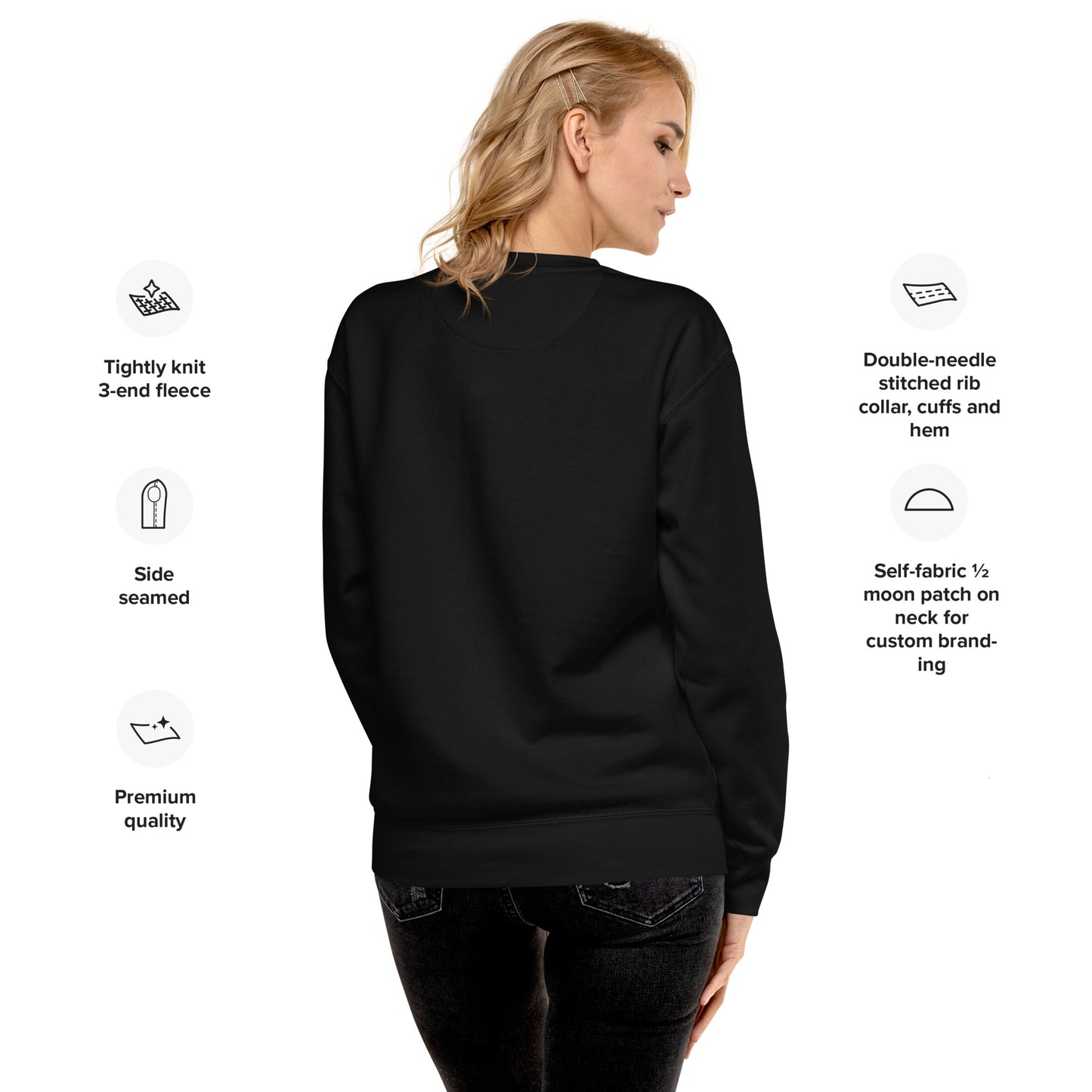 Black.Boho. Classic Unisex Premium Sweatshirt